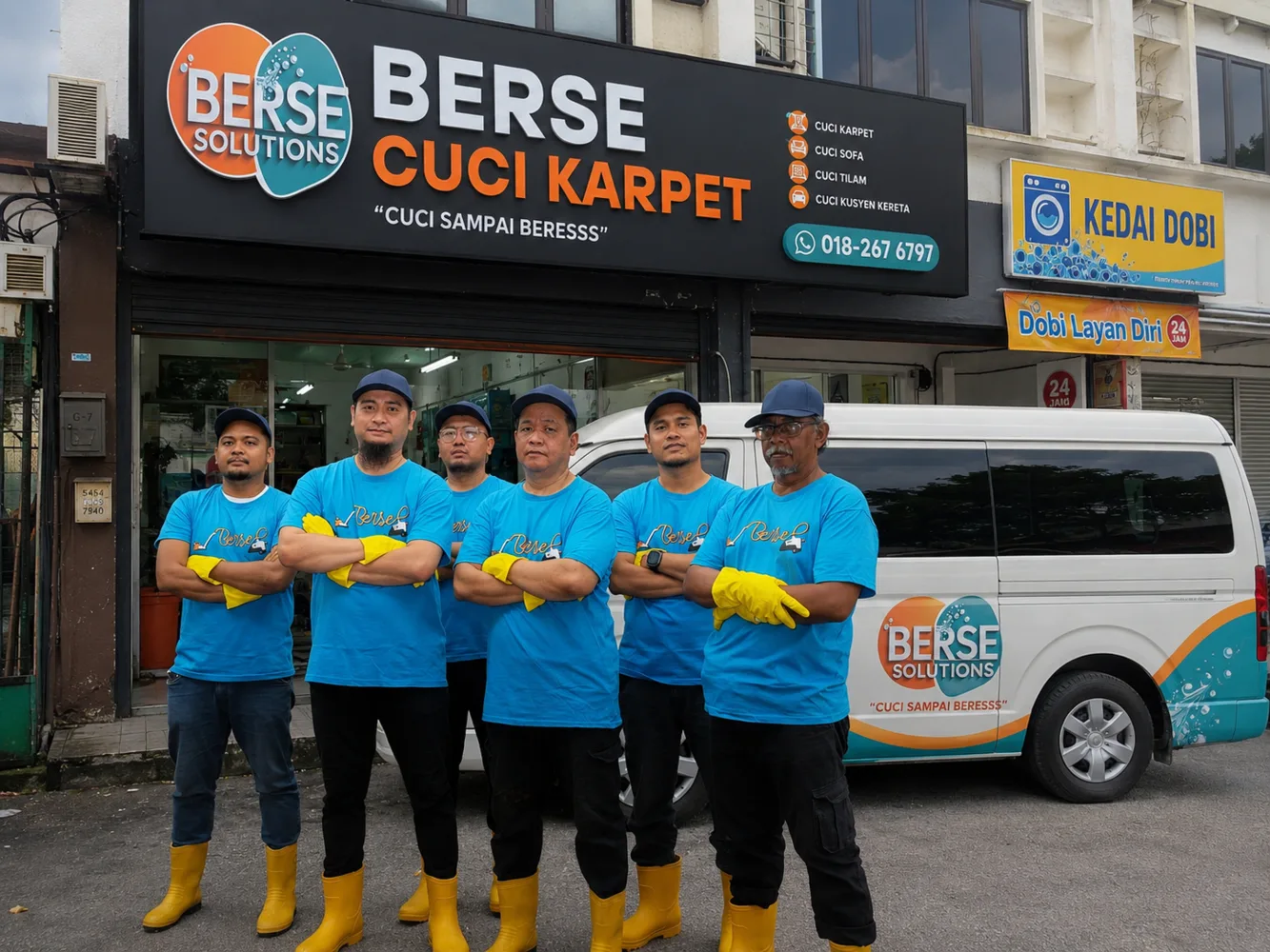 Team Berse Solutions bersama van servis