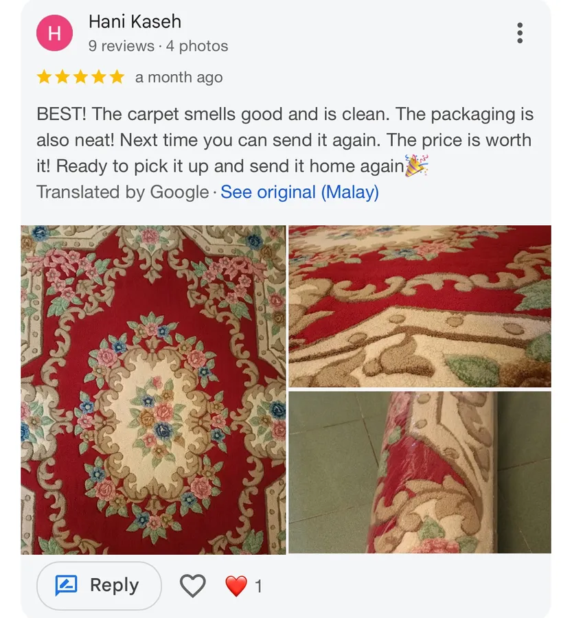 Google review pelanggan Berse